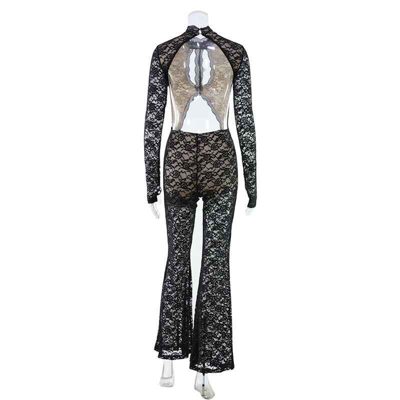 Lace Cutout out See through Jumpsuit