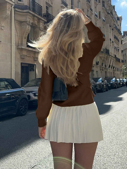 Elegant Button Long Sleeve Vest Sweater