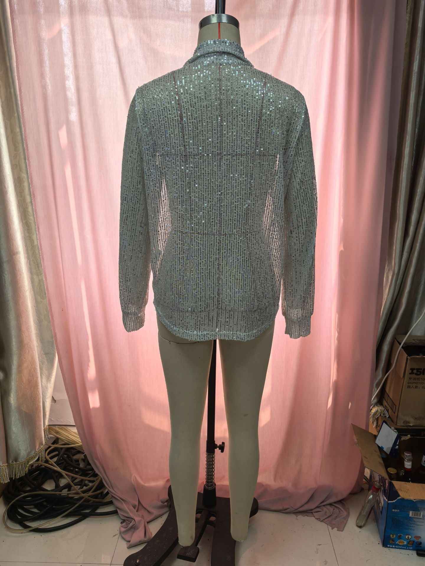 Long Sleeve Cardigan Blouse