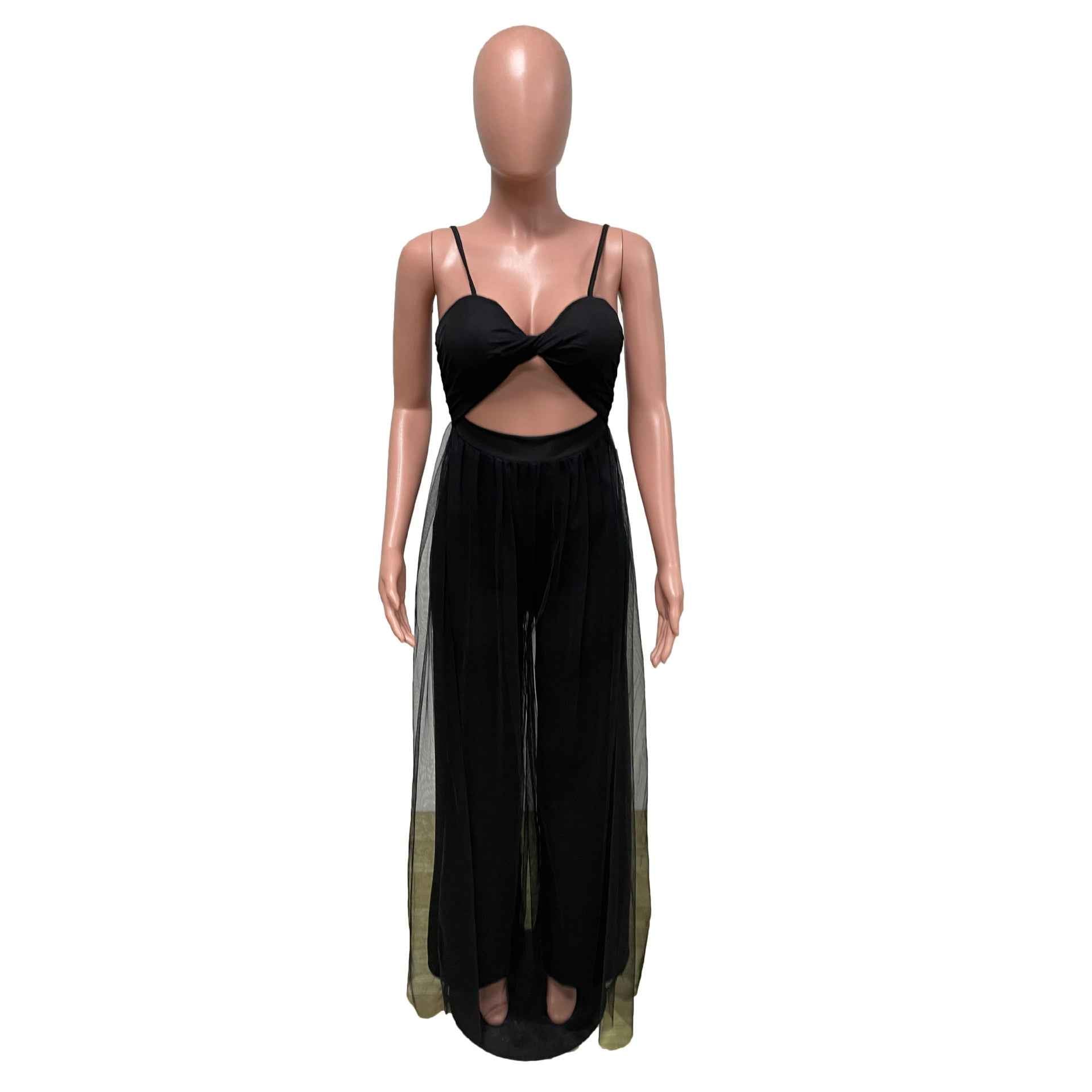 Crop Top Spaghetti Strap Sexy Jumpsuit Women