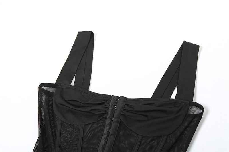 Sexy Low Cut See Through Slimming Jumpsuit