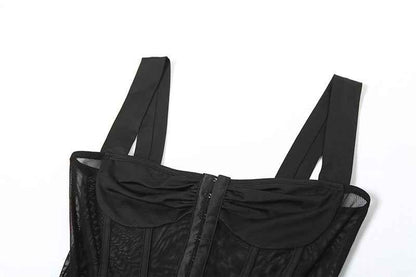 Sexy Low Cut See Through Slimming Jumpsuit