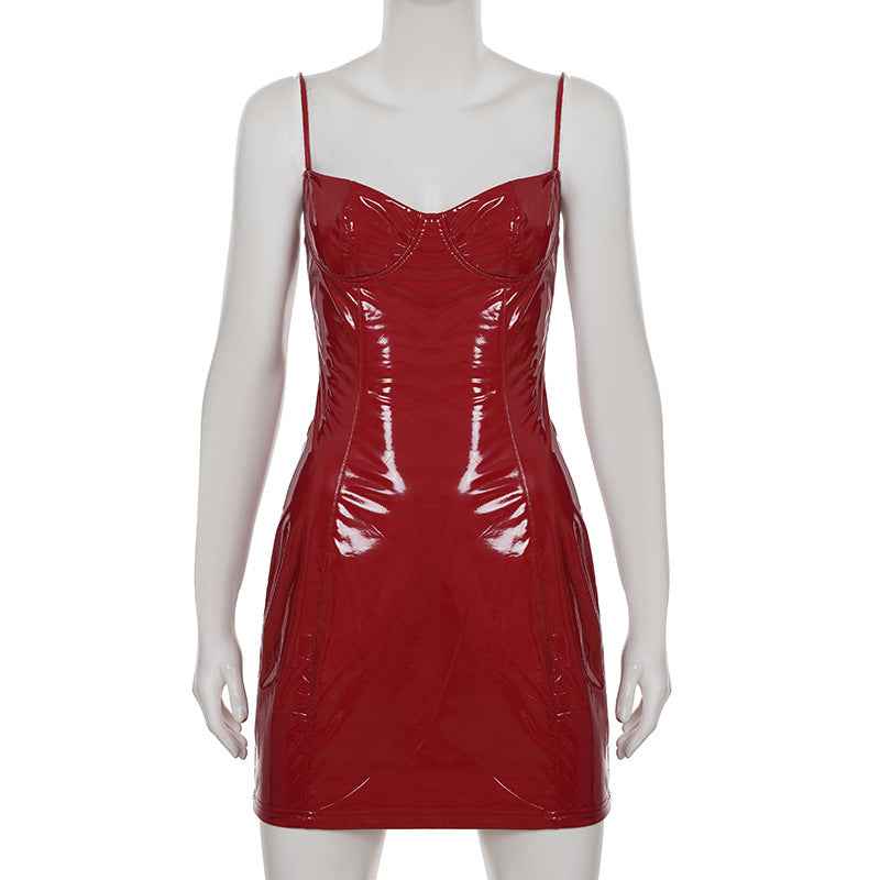 Leather Strap Dress