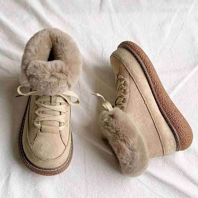 Women's Winter Fleece lined Thick Furry Platform Boots
