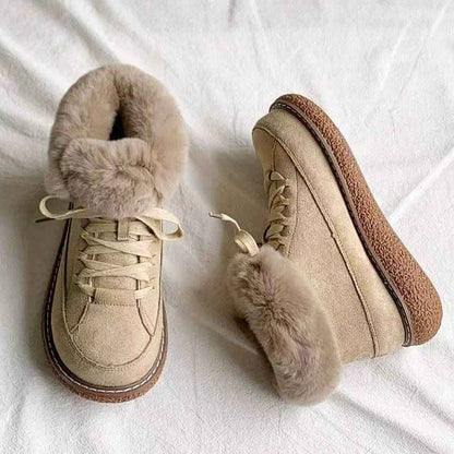 Women's Winter Fleece lined Thick Furry Platform Boots