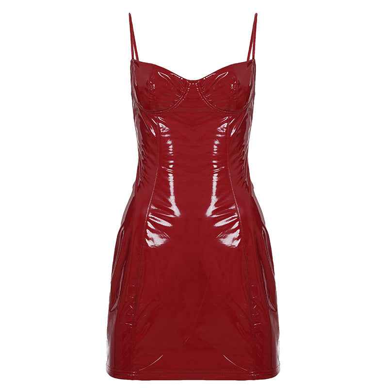 Leather Strap Dress