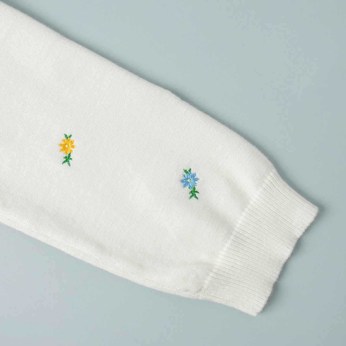 Pullover Embroidered Floral Sweater
