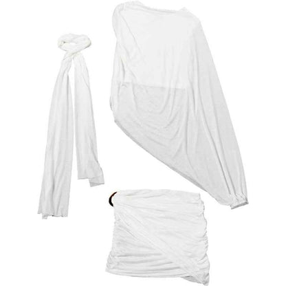 Slim Fit Hip Wrapped Skirt Set