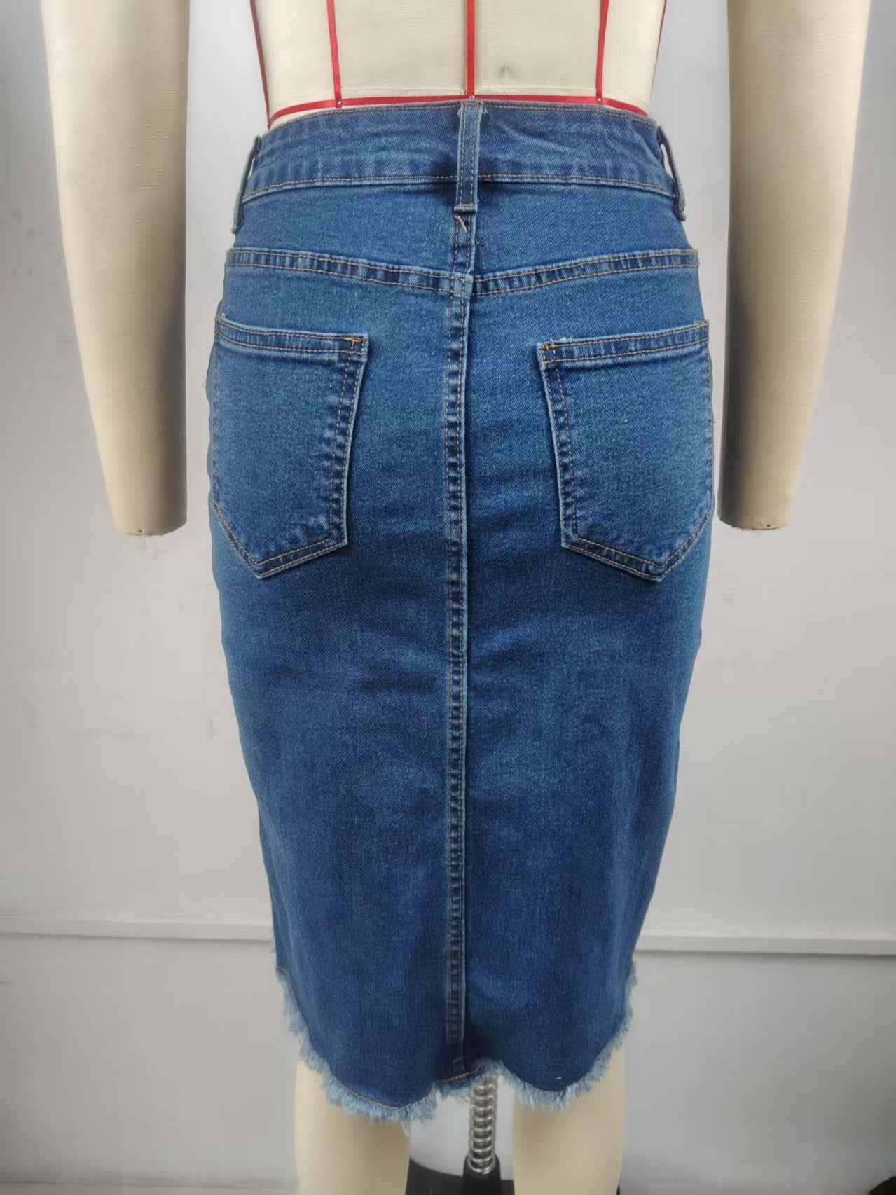 Stretch Denim Skirt Slimming Fishtail