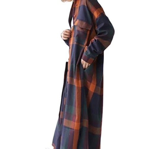 Women's 2pc Elegant Plaid Long-sleeved Cardigan Sweater Set Wide-Leg Two-Piece Set