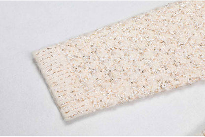 High Quality Sequined Knit Long Sleeve Cardigan Sweater