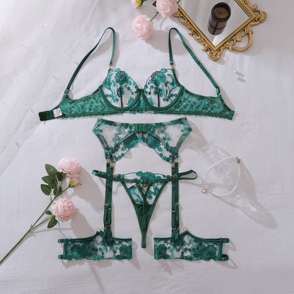 Rose Embroidered Lingerie