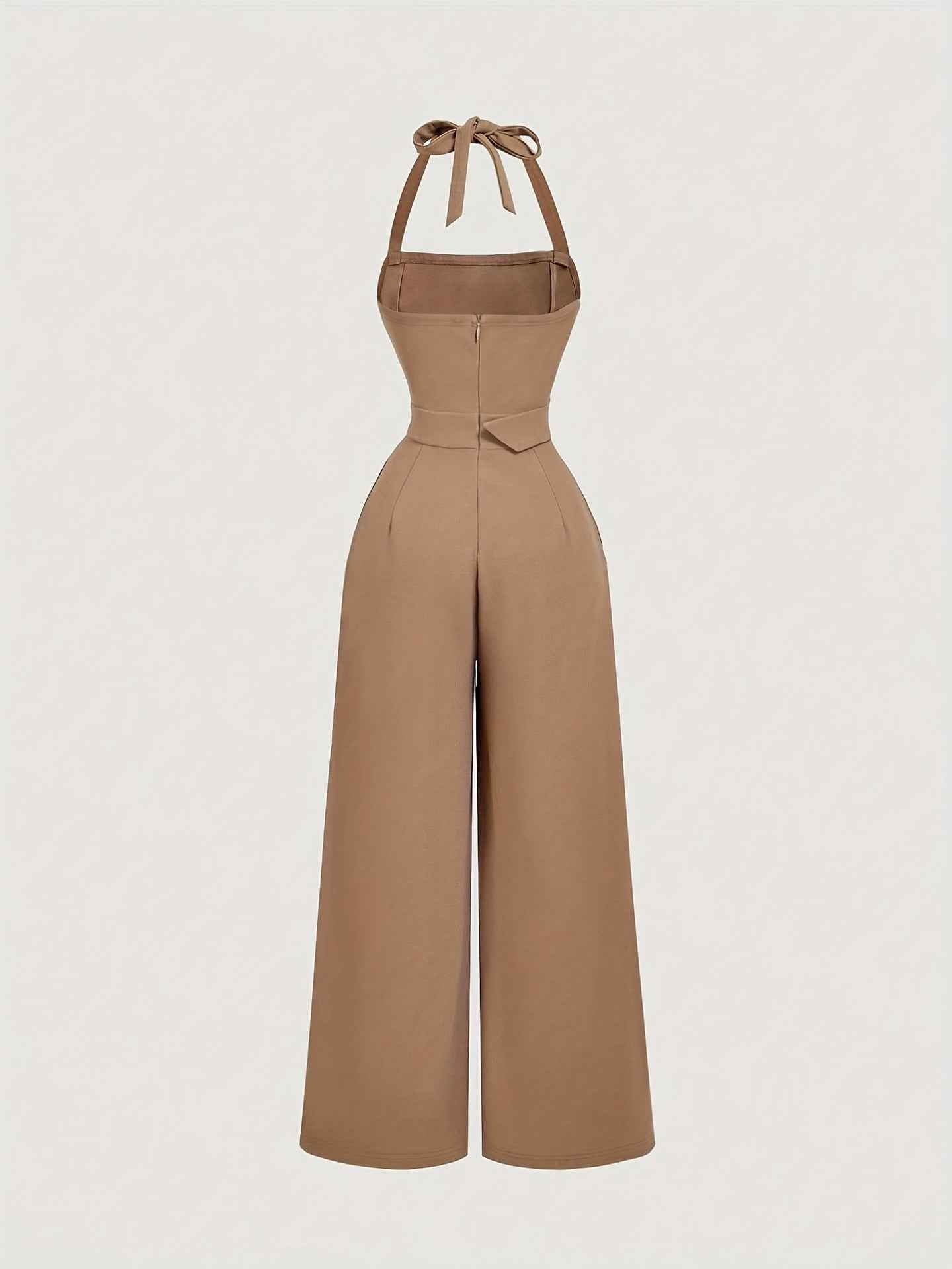 High End Simple Sleeveless Jumpsuit