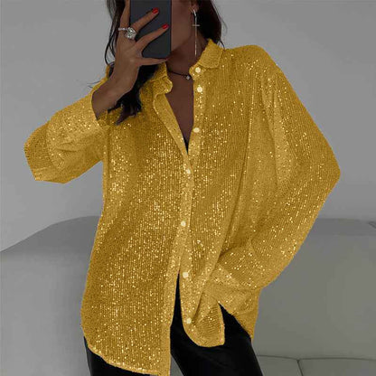 Long Sleeve Cardigan Blouse