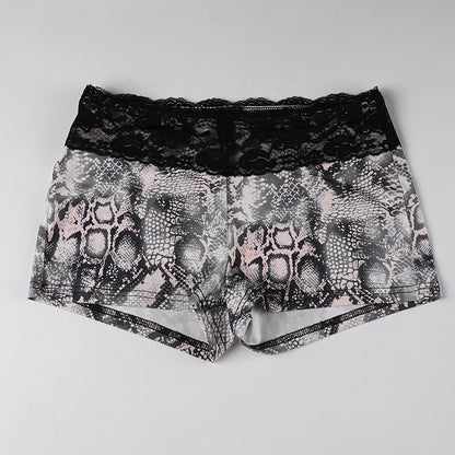 Goth Print Two Piece Lace Bottoms Set