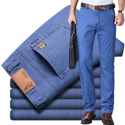 Summer Denim Quality Mid-high Waist Pants