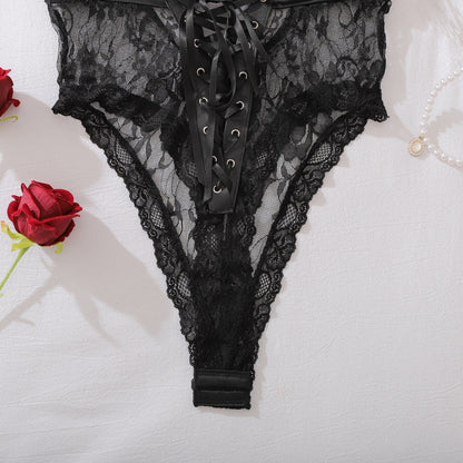 Patent Leather Stitching Lace Strap Lingerie New Arrivals