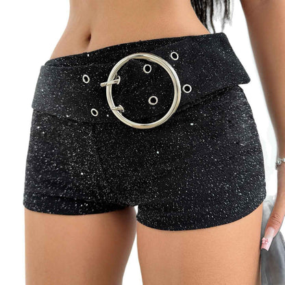Gothic Thin Glittering Knitted Bottoms for Women