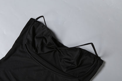Set Skirt Berlubang Atasan Tiub