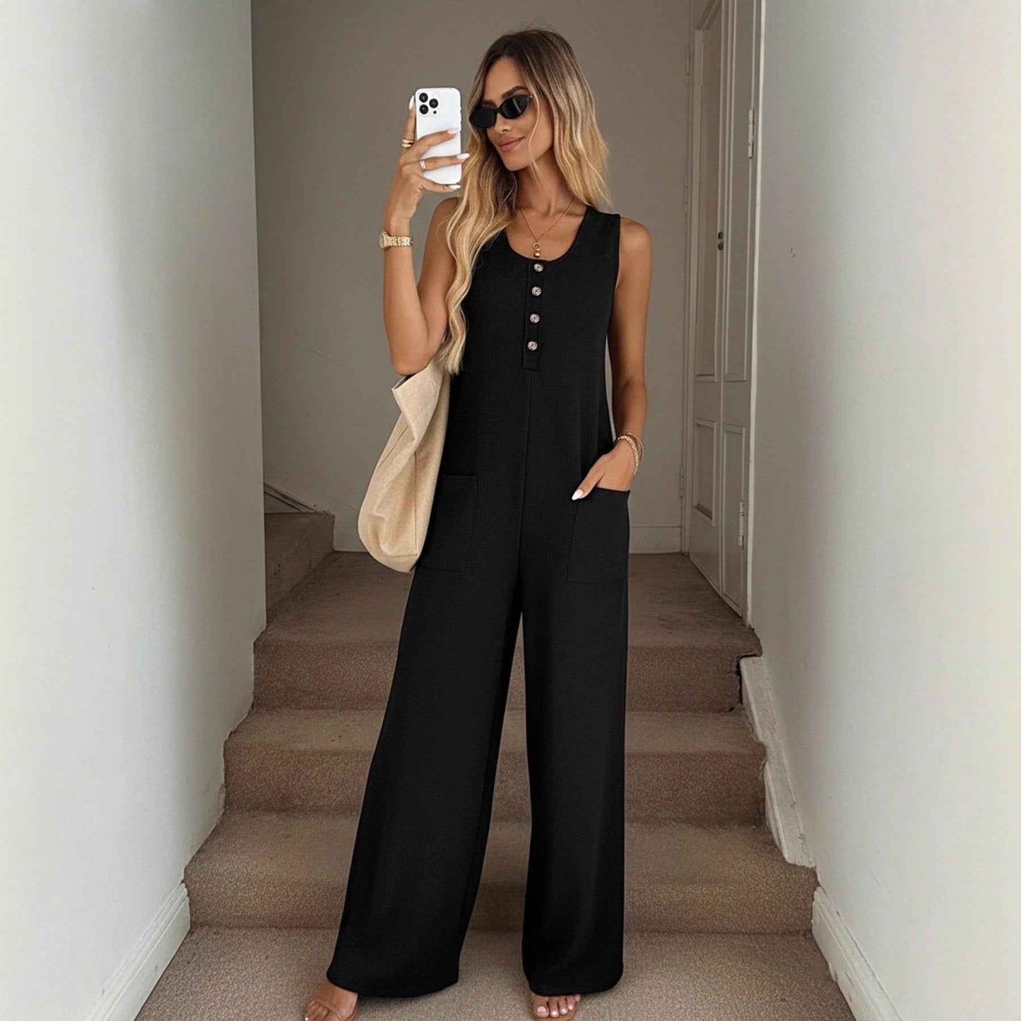 Casual Sleeveless Jumpsuit