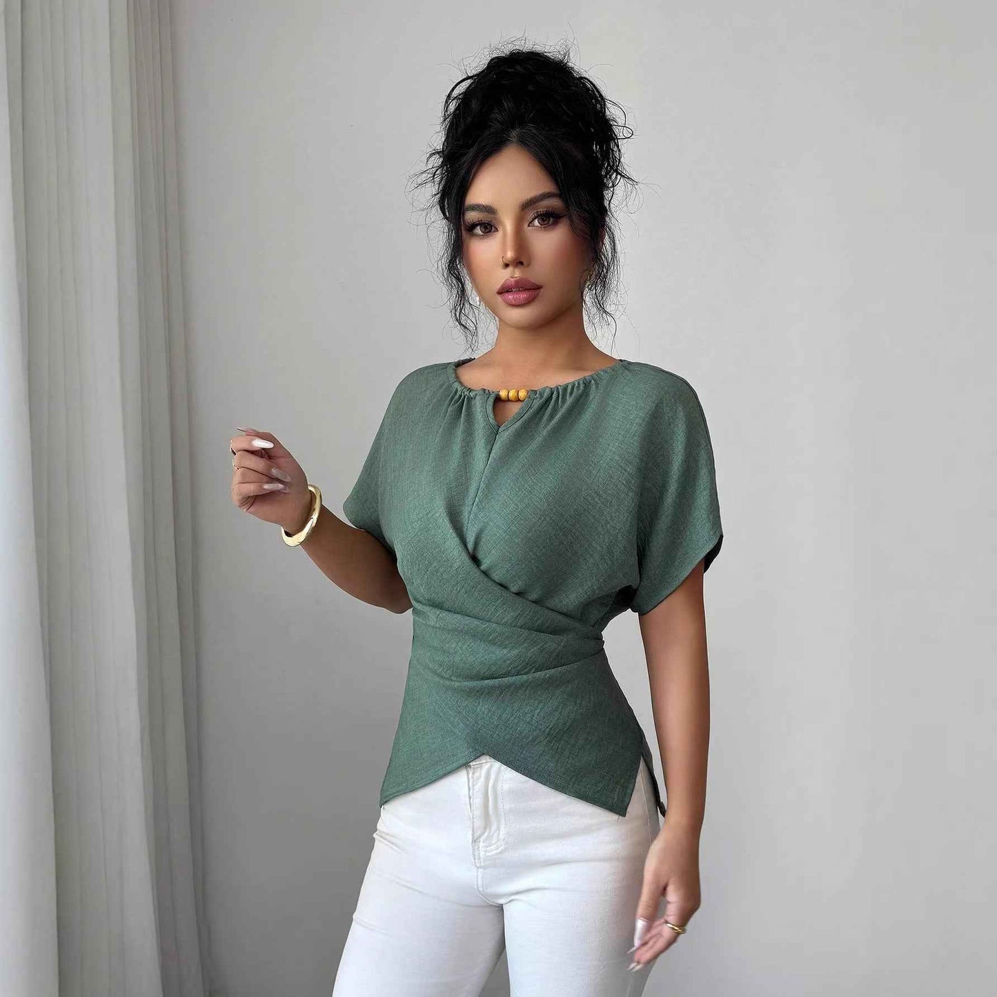 Casual Blouse Slim Fit New Arrivals MUNSIEUR