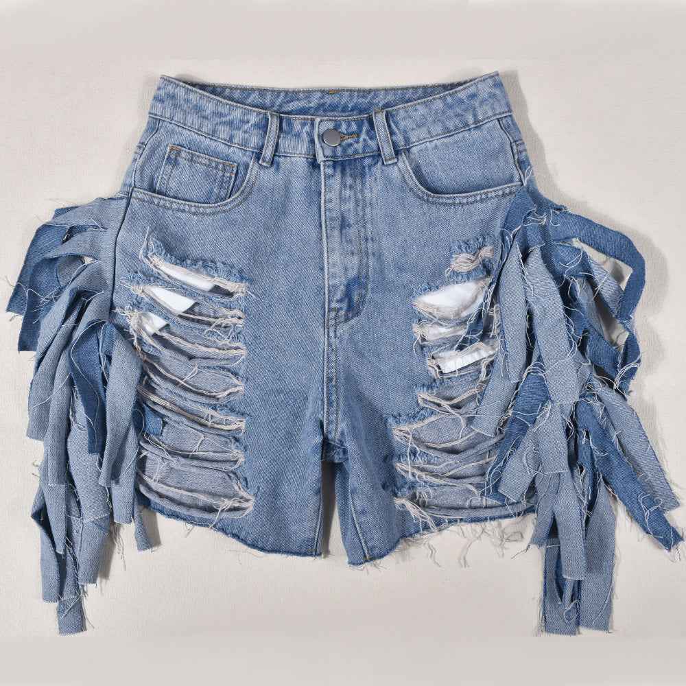 High Waist Ripped Bottoms for Women