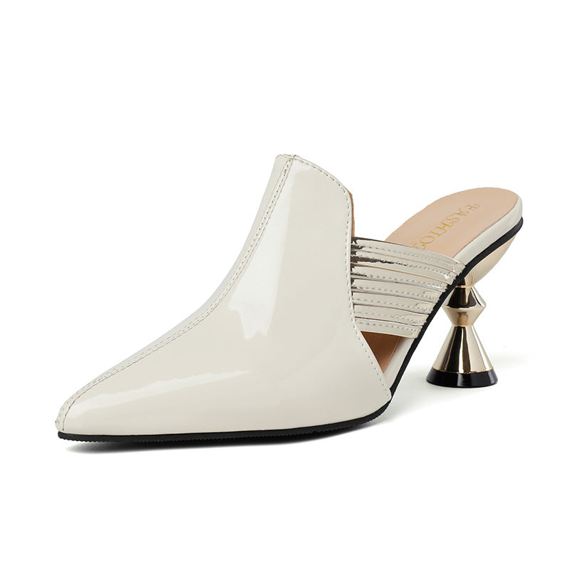 Women's Heels Fashionable Chunky Heel One-line Fashion Women's Heels - Munsieur