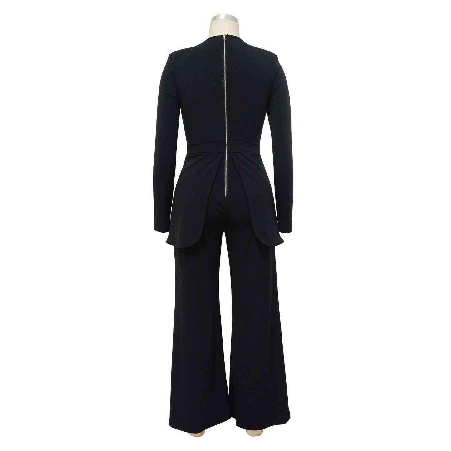 Sexy Waist Trimming Color Contrast Patchwork Jumpsuit