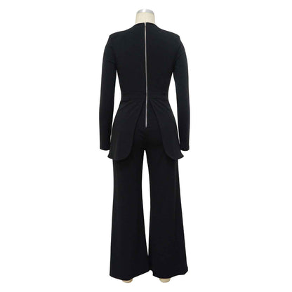 Sexy Waist Trimming Color Contrast Patchwork Jumpsuit