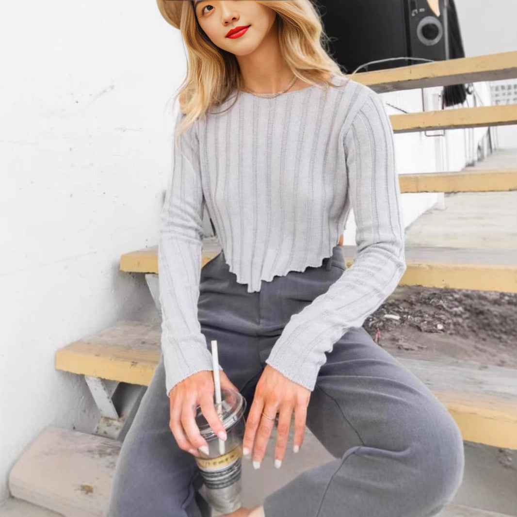 Long Sleeve Cropped T-shirt for Women
