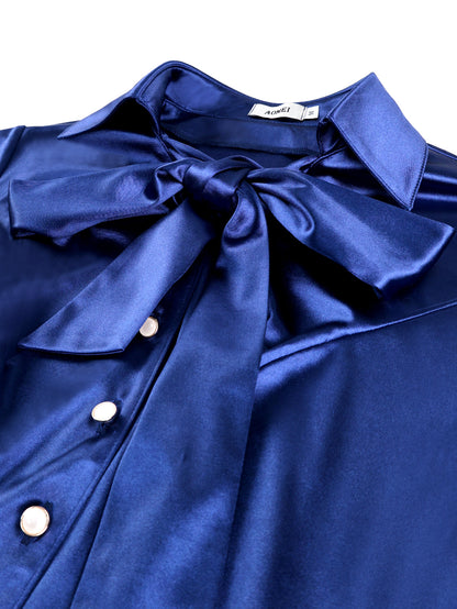 Elegant Satin Skirt Fishtail Two Piece Set MUNSIEUR