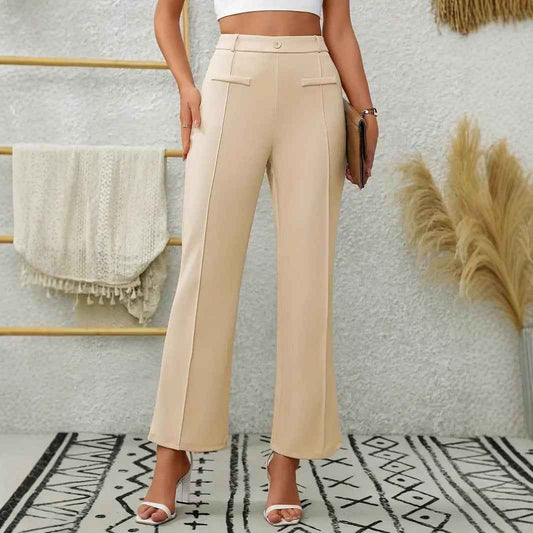 Front Pocket Decorative Stretch Slim Workwear Jeans