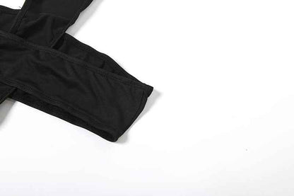 Women's Jumpsuit Cropped Outfit Halter Tight Fitting Solid Color
