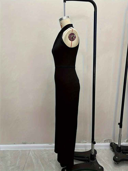 Jumpsuit Elegant Halter Sleeveless Goddess Jumpsuit Casual