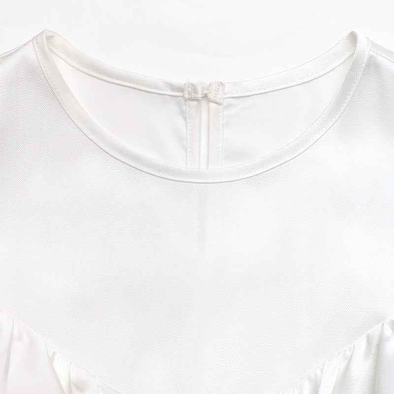 Elegant Long Sleeved Ruffled Off the Shoulder Lace Blouse