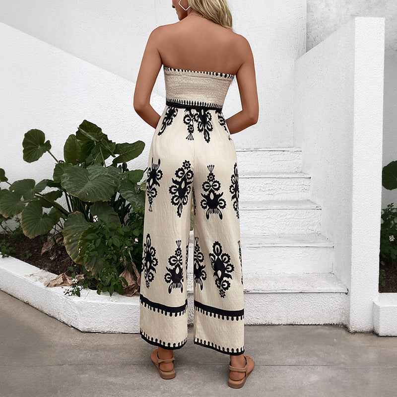 Tube Top Split-leg Jumpsuit
