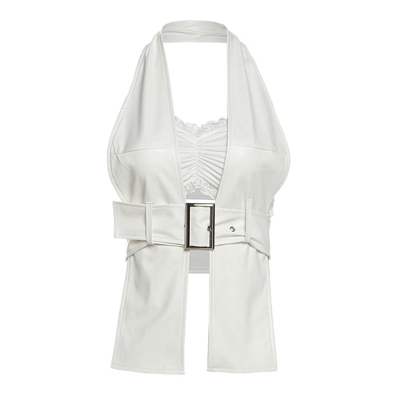 Women's Solid Color Slim Tube Top Fashion Halter Skirt Two-piece Set - Munsieur