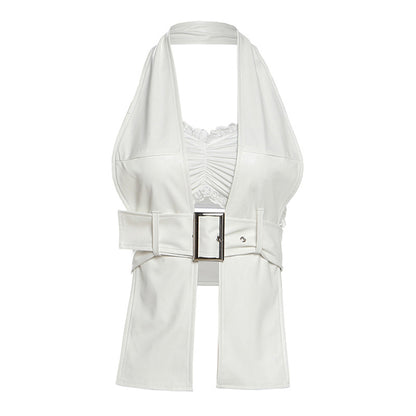 Women's Solid Color Slim Tube Top Fashion Halter Skirt Two-piece Set - Munsieur