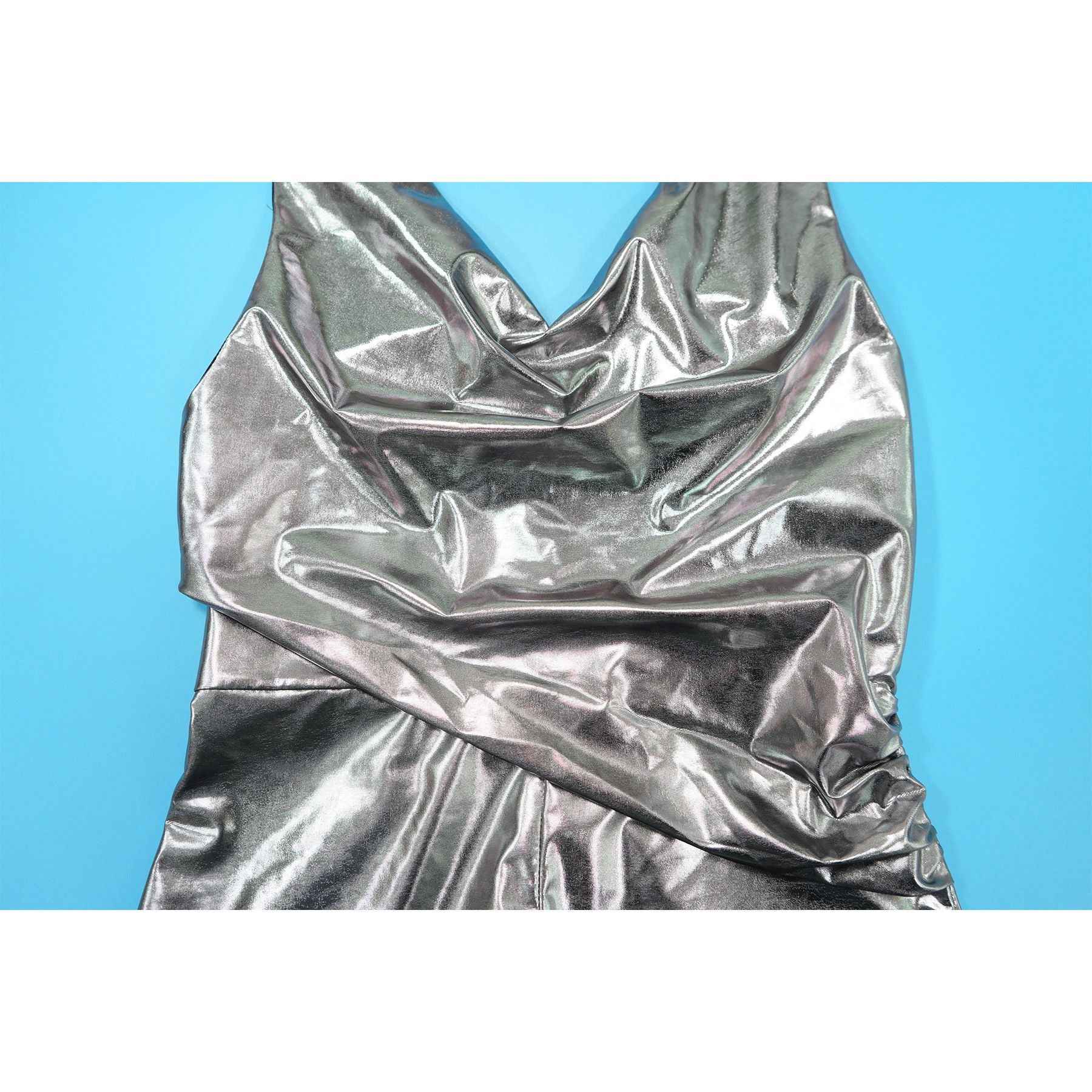 Swing Collar Halter Backless Jumpsuit Women