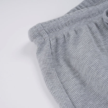 Sunken Top Drawstring Pajamas Set Solid Color Loose Two Piece Loungewear Set MUNSIEUR Essential