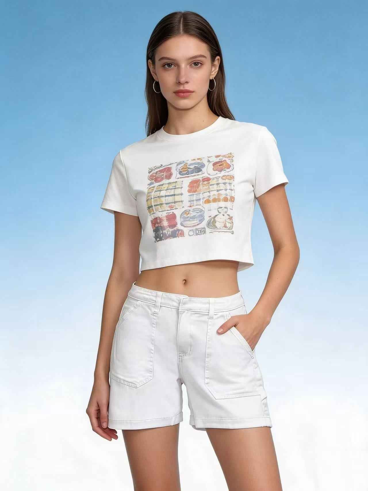 Women's Elastic Slim Retro Denim Bottoms