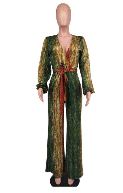 Long Sleeve Jumpsuit Loose Casual