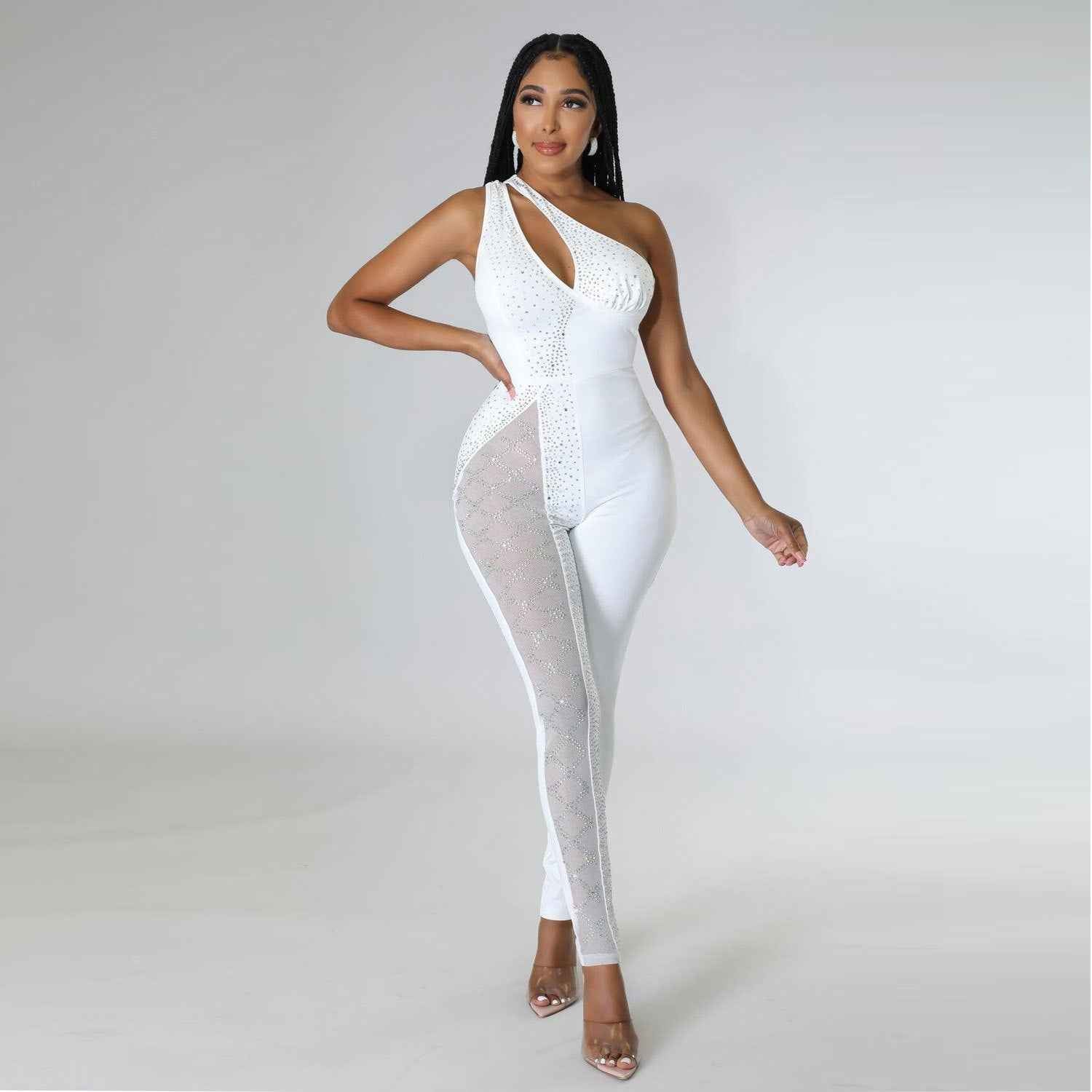 Sexy Slim Drilling One Piece Nightclub Uniform Jumpsuit