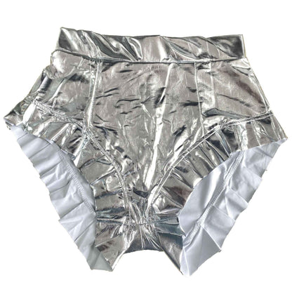 Pleated Ruffled Glossy Bottoms for Women
