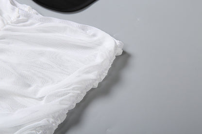 Set Skirt Berlubang Atasan Tiub