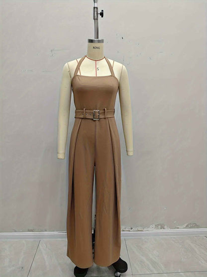 High End Simple Sleeveless Jumpsuit