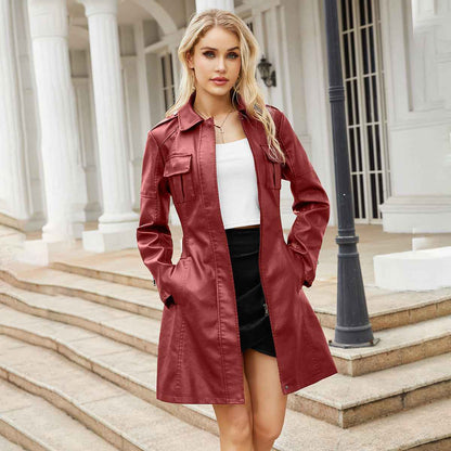 Mid Length Jacket Casual Women's Jackets