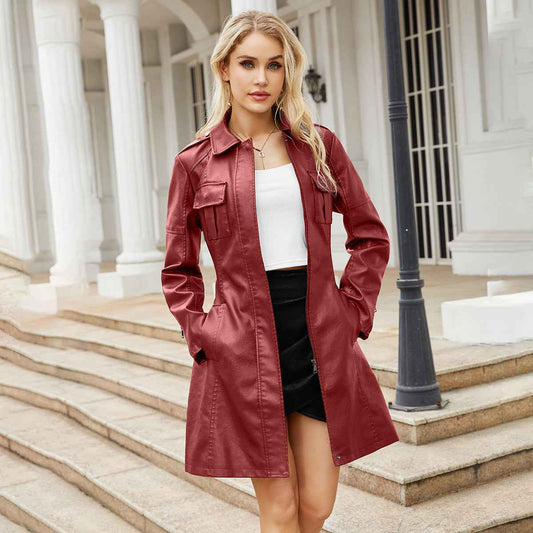 Mid Length Jacket Casual Women's Jackets