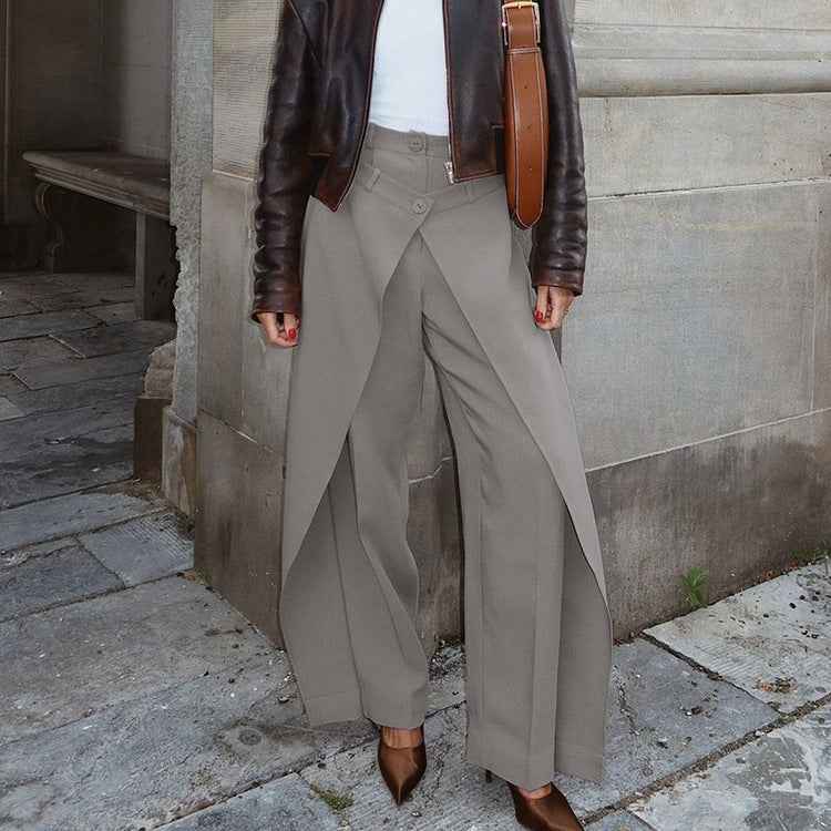 French Irregular Asymmetric Casual Jeans for Women