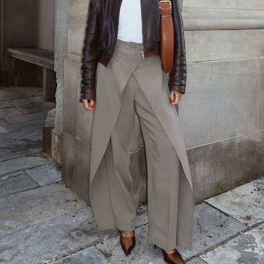French Irregular Asymmetric Casual Jeans for Women
